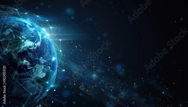 Fototapeta Global Network Connections