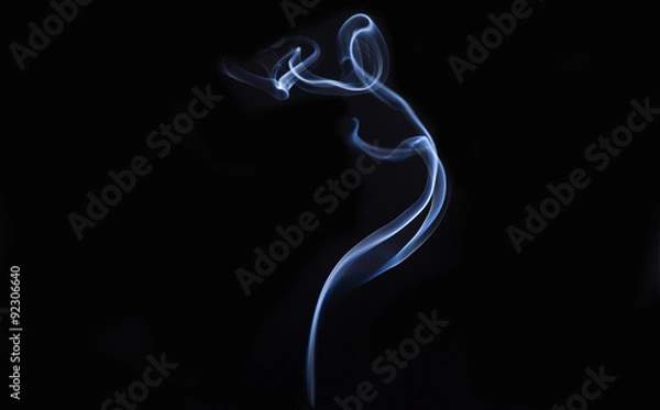Obraz colored smoke isolated on black background