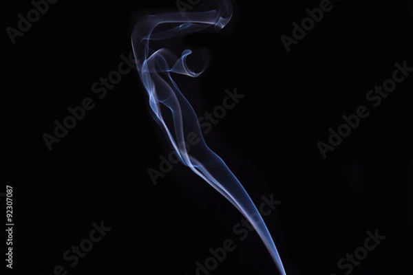 Obraz colored smoke isolated on black background