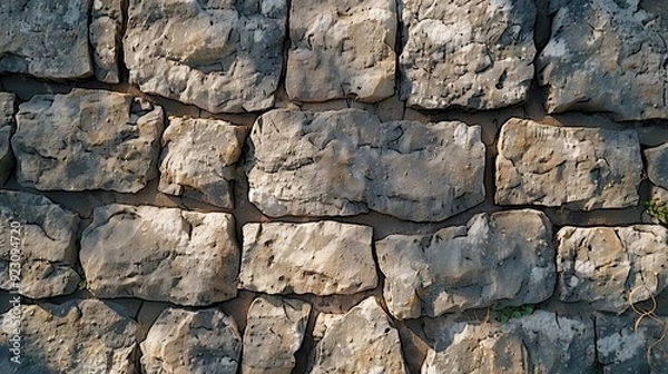 Obraz natural stone wall illustration background, close up, for graphic design