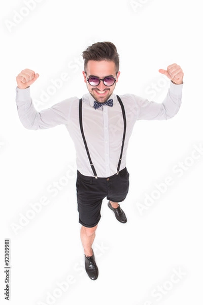 Fototapeta Handsome man showing his fists