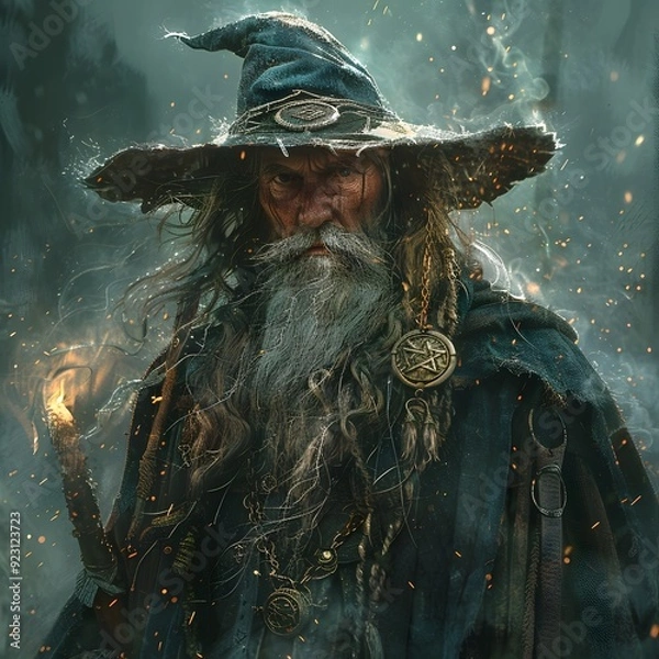 Fototapeta Mesmerizing Fantasy Character in Dynamic Digital Artwork