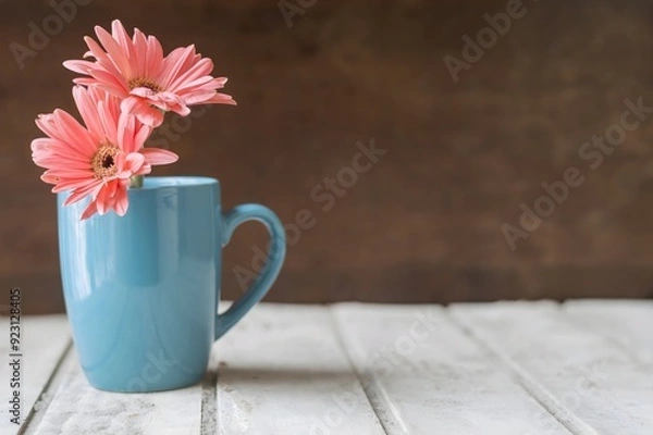 Fototapeta Beautiful flowers on a dark background, gennerative AI illustrations	