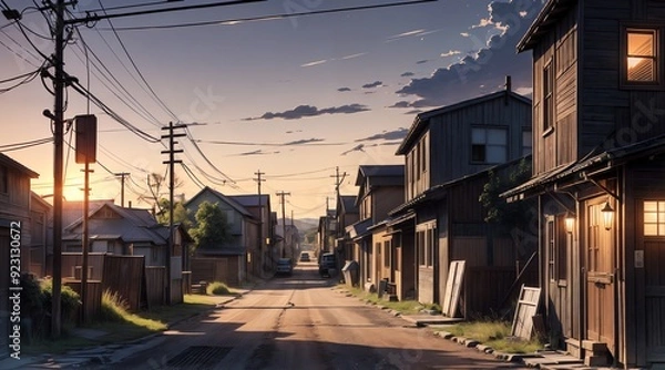 Obraz アニメ背景_1940s_戦後日本の風景_035