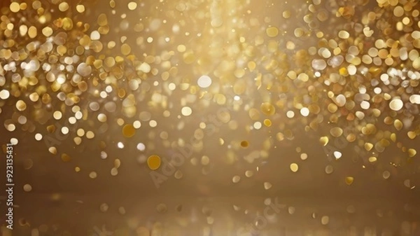 Obraz Bokeh background with luxury gold brush stroke
