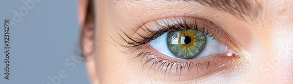 Obraz Deep captivating eyes in sharp focus, vibrant colors, extreme close-up