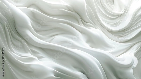 Obraz white abstract wallpaper featuring soft rounded waves and shapes