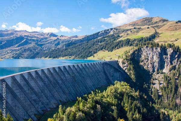 Obraz Jezioro i tama Roselend