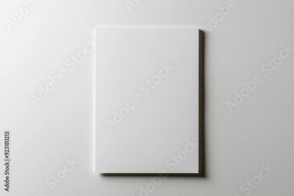 Fototapeta Blank A4 Paper Mockup on Isolated Background created with Generative AI