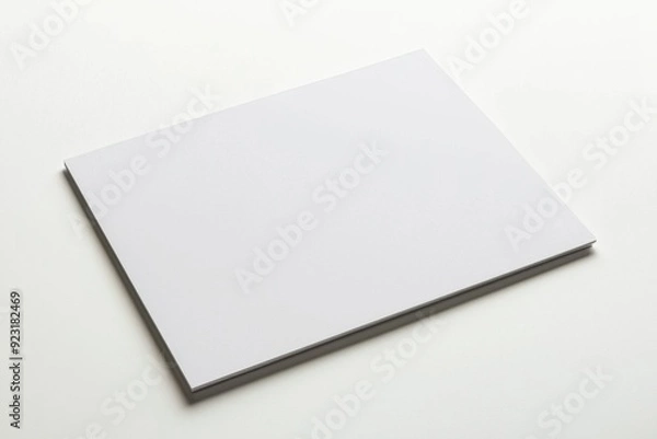 Fototapeta Blank A4 Paper Mockup on Isolated Background created with Generative AI