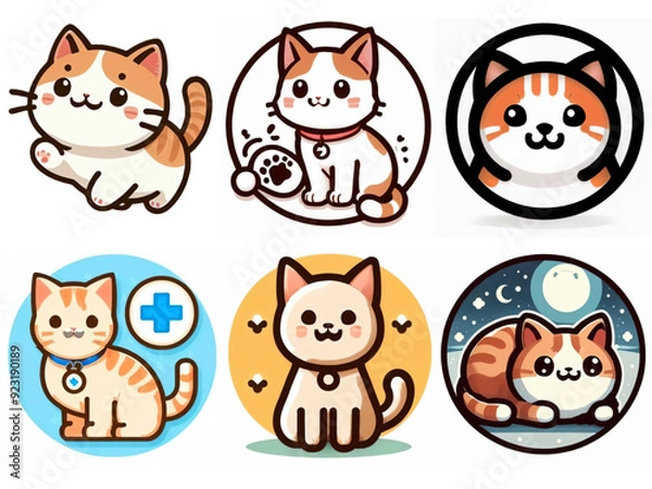 Obraz 可愛い猫のアイコン集