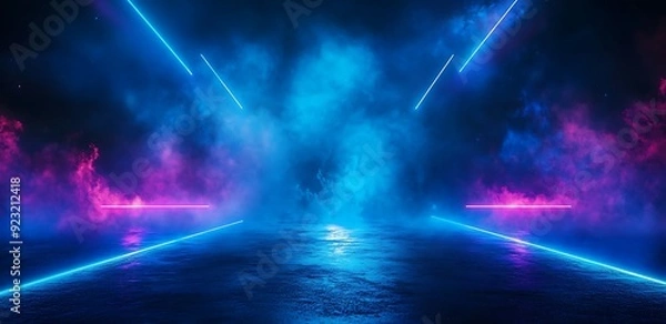 Obraz Neon Stage background