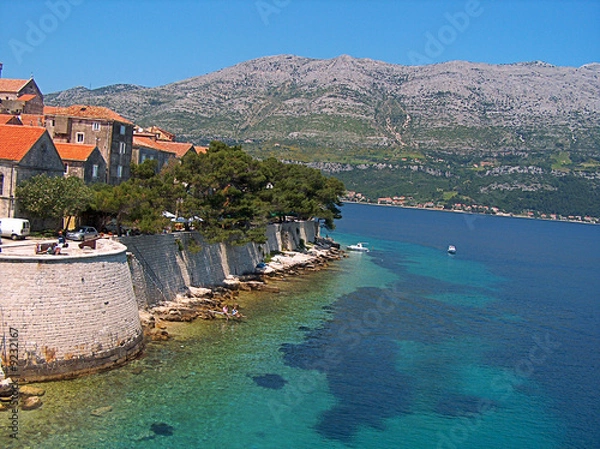 Obraz Les remparts de Korcula