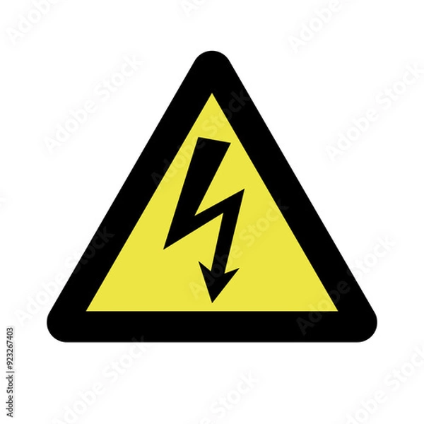 Fototapeta High voltage icon. Electrical warning. Vector.
