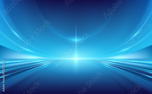 Fototapeta Abstract blue light lines background