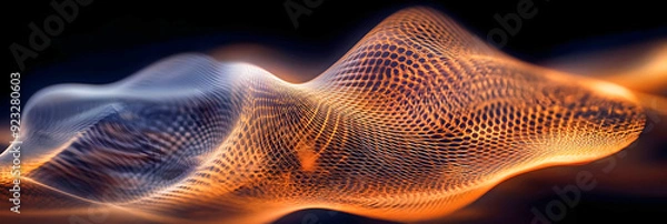 Fototapeta abstract background with glowing lines, ai generated.