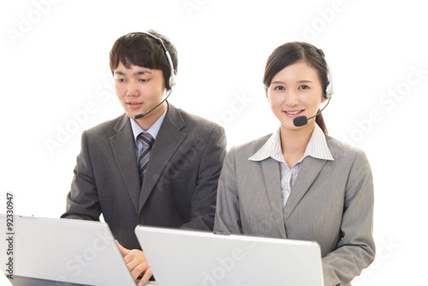 Fototapeta 笑顔のオペレーター