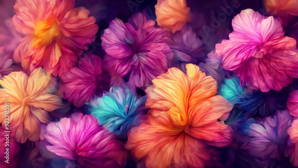 Obraz Background colorful design flower background.