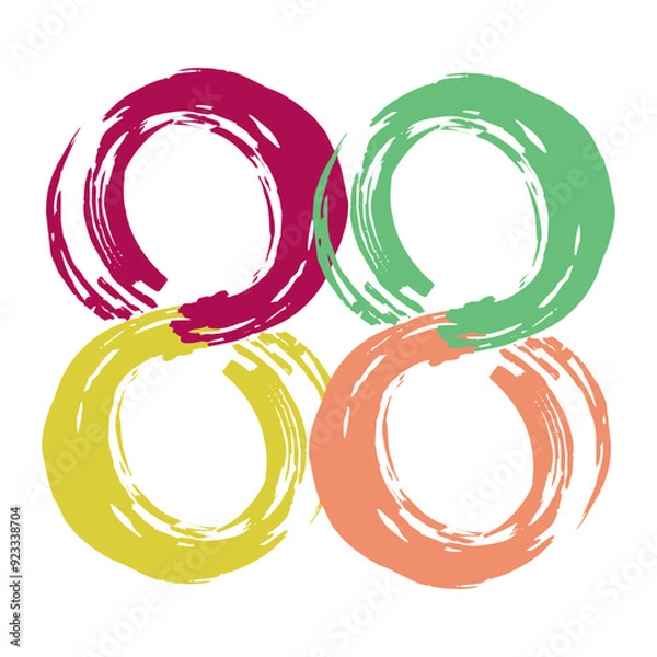 Fototapeta ink circle grunge colorful vector. Space for text ready to use.