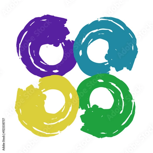 Fototapeta ink circle grunge colorful vector. Space for text ready to use.