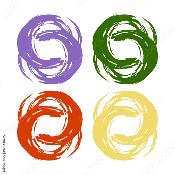 Fototapeta ink circle grunge colorful vector. Space for text ready to use.