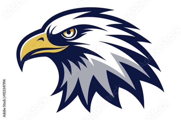 Obraz  eagle head silhouette vector illustration 