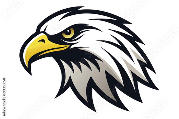 Obraz  eagle head silhouette vector illustration 