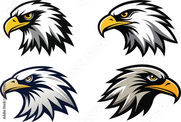 Obraz  eagle head silhouette vector illustration 