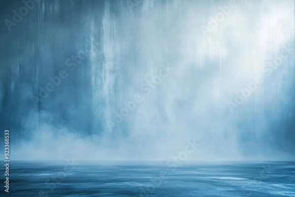 Obraz blur abstract soft blue studio and wall background , ai