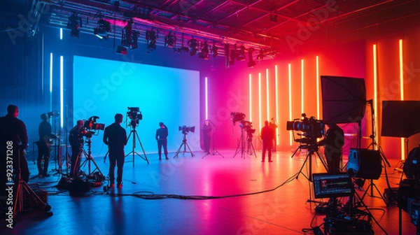 Fototapeta Scene is energetic and lively