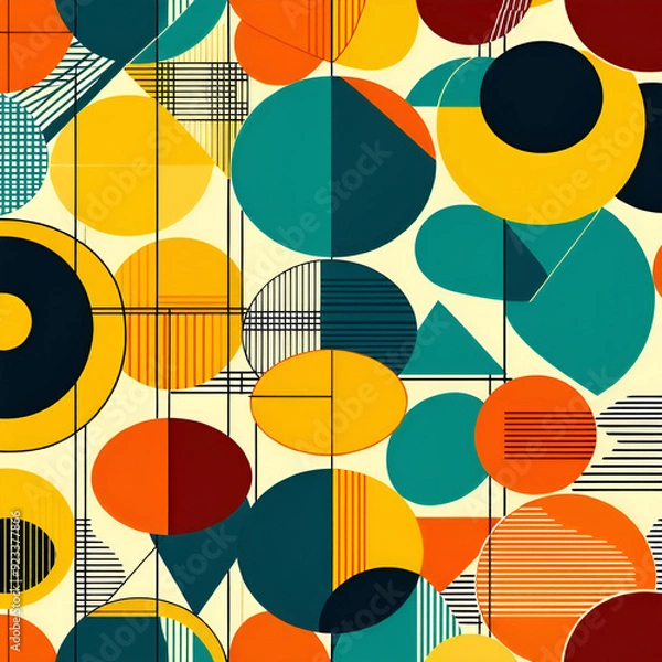 Fototapeta seamless pattern with circles