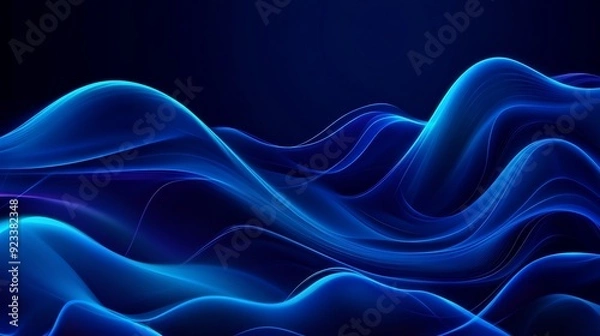 Obraz Abstract blue sapphire texture background with smooth wavy lines, elegant and modern design for a presentation or banner, high resolution.