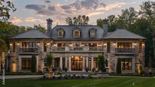Obraz gorgeous_sandstone_homes_in_the_style_of_neoclassica_