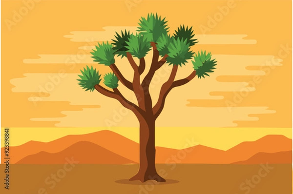 Obraz Joshua tree vector illustration 