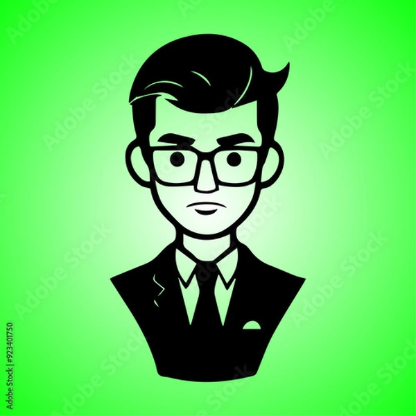Fototapeta Man-Face Icon Design – High-Quality Vector Art with Transparent Background for UI/UX, Apps, Websites, Branding, and Digital Projects – Minimalist, Scalable, and Versatile Graphic  