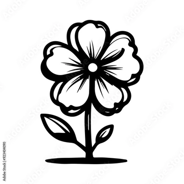 Fototapeta Elegant Flower Icon Design with Transparent Background – High-Quality Vector Art Perfect for Digital Projects, Branding, and Graphic Design – Versatile and Modern Illustration