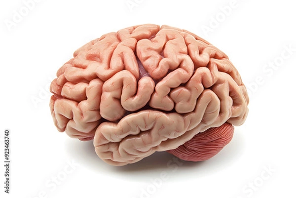 Obraz Human brain isolated on white background
