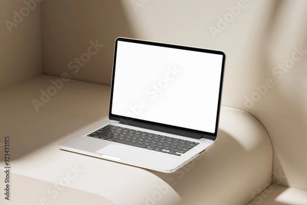 Fototapeta Minimalist Laptop Mockup for showcasing your UI design to clients