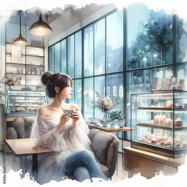 Obraz 咖啡館 喝咖啡