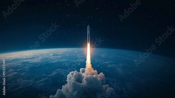 Obraz Rocket Launch Above Earth