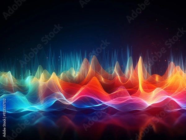 Fototapeta Generous abstract glowing lines