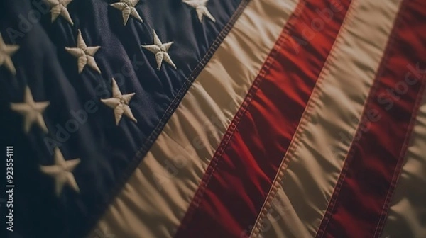 Fototapeta American Flag Close-Up