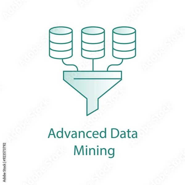 Fototapeta Advanced Data Mining with Editable Stroke.