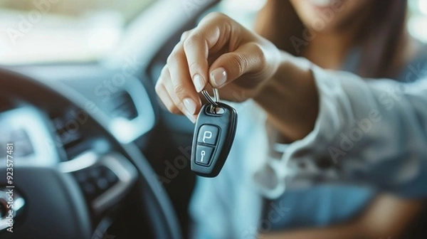 Fototapeta Handing Over Car Keys