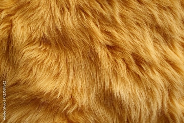 Obraz Lion Skin Fur Texture | Fluffy Lion Fur Background, generative ai