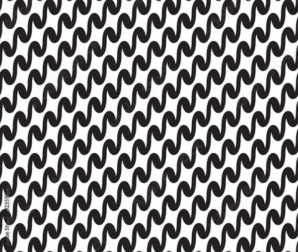 Obraz Wavy, waveform lines seamless pattern.