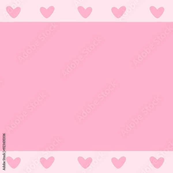Obraz pink background with hearts