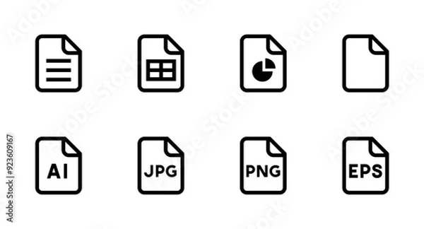 Obraz ファイル・データアイコンのセット