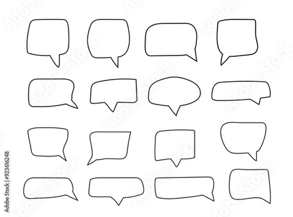 Fototapeta speech bubble collection. Set of speech bubble. Speech bubble comic vector.