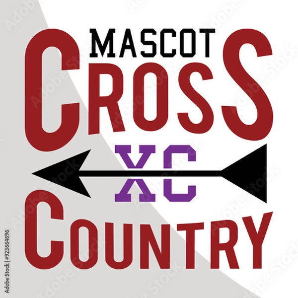 Obraz Mascot Cross country, Cross Country Cutting files for all of your crafting work, cross country team design, Great for t-shirt